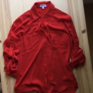 Express red portofino dress shirt